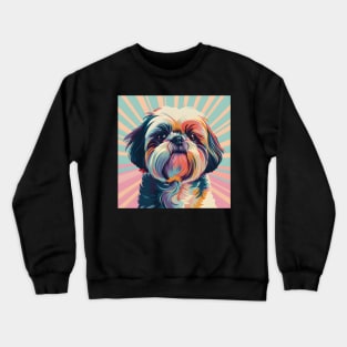 Shih Tzu in 70's Crewneck Sweatshirt